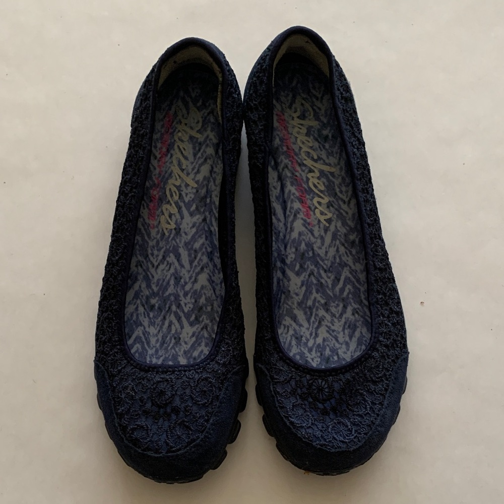 Skechers Dark Blue Crochet Flats